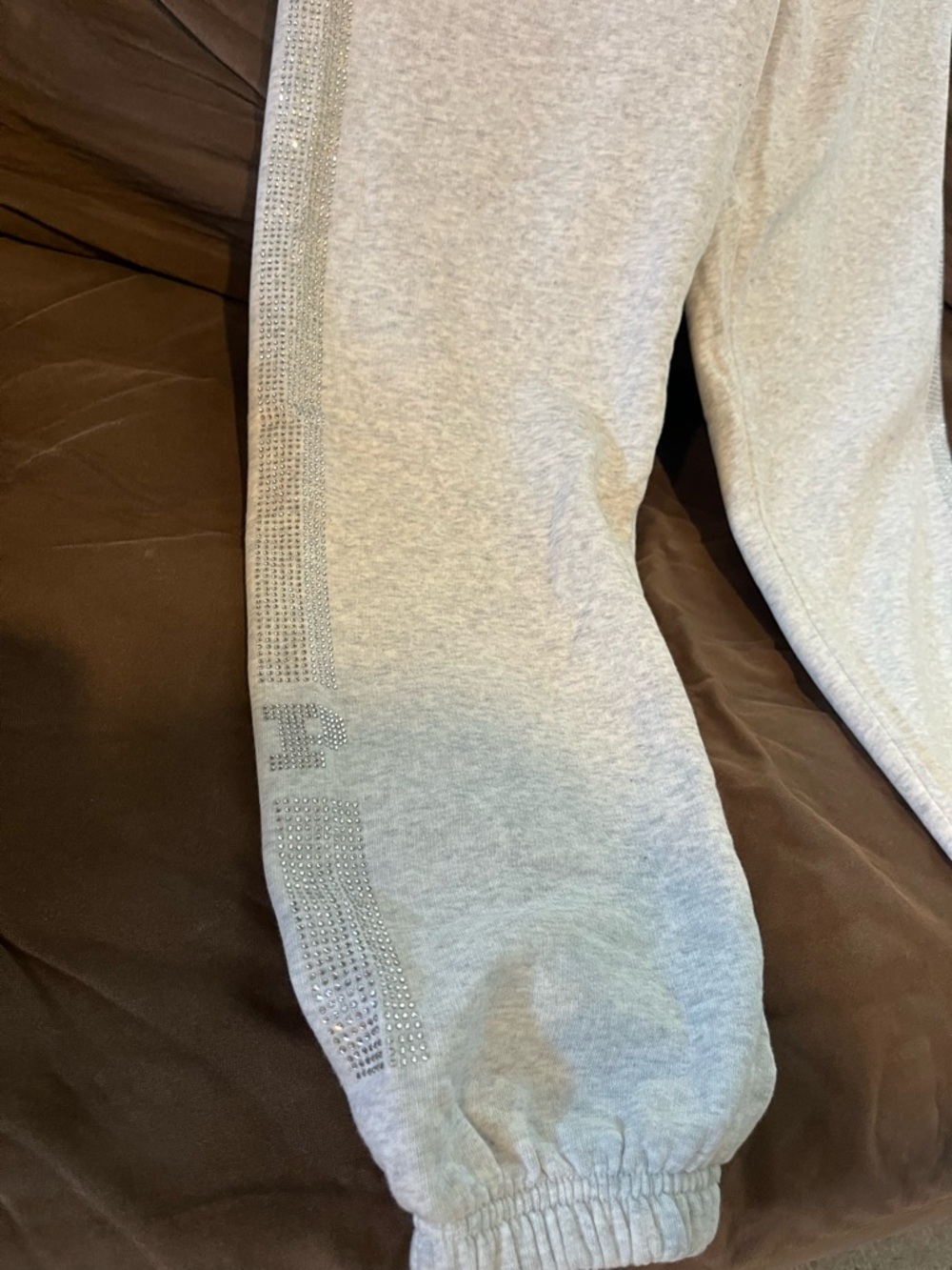 PINK Grey Sparkle Jogger Pants - Picture 3 of 7